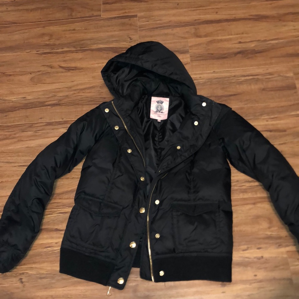 Puffer Down jacket juicy couture size medium black